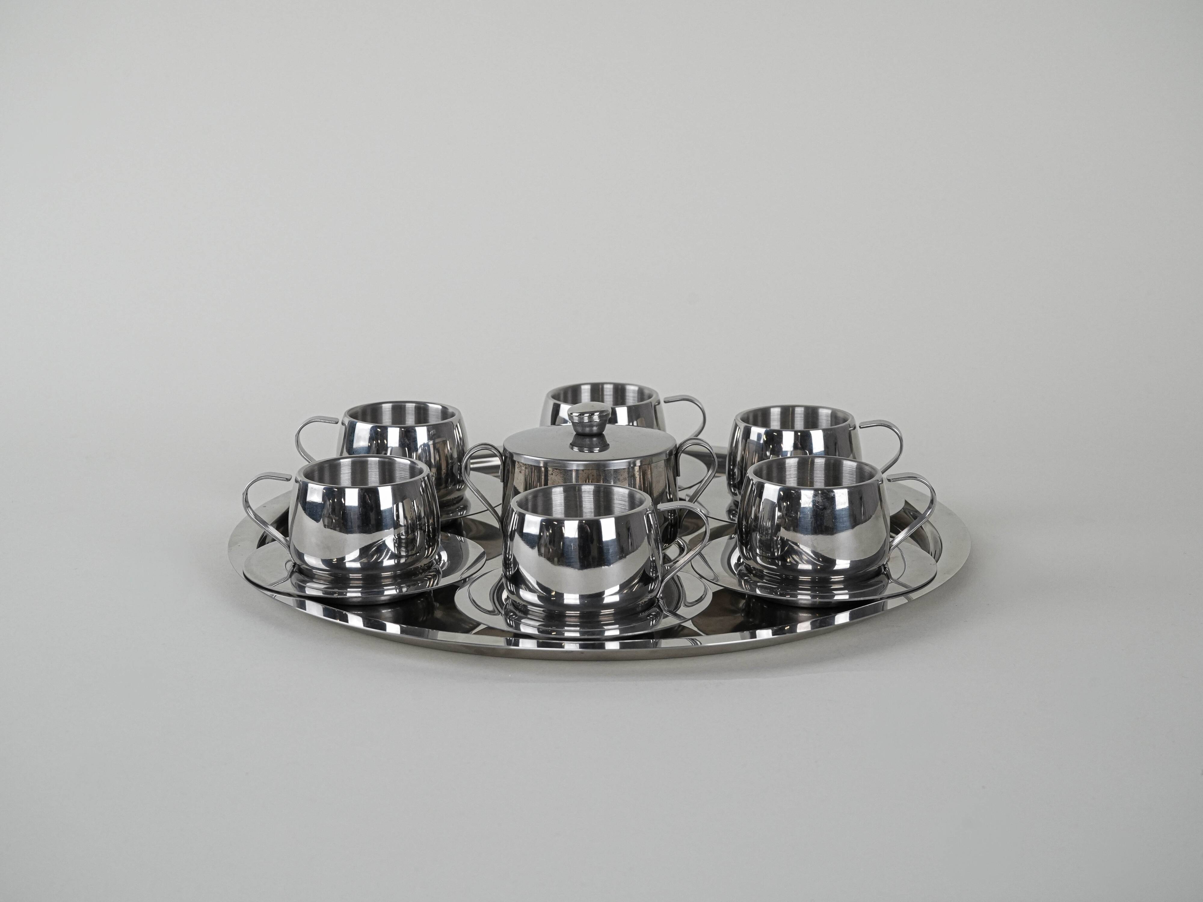 Coffee set, Italian design, 1980s, manufactured in Italy