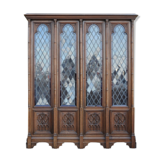 Two-door wardrobe with stained glass windows