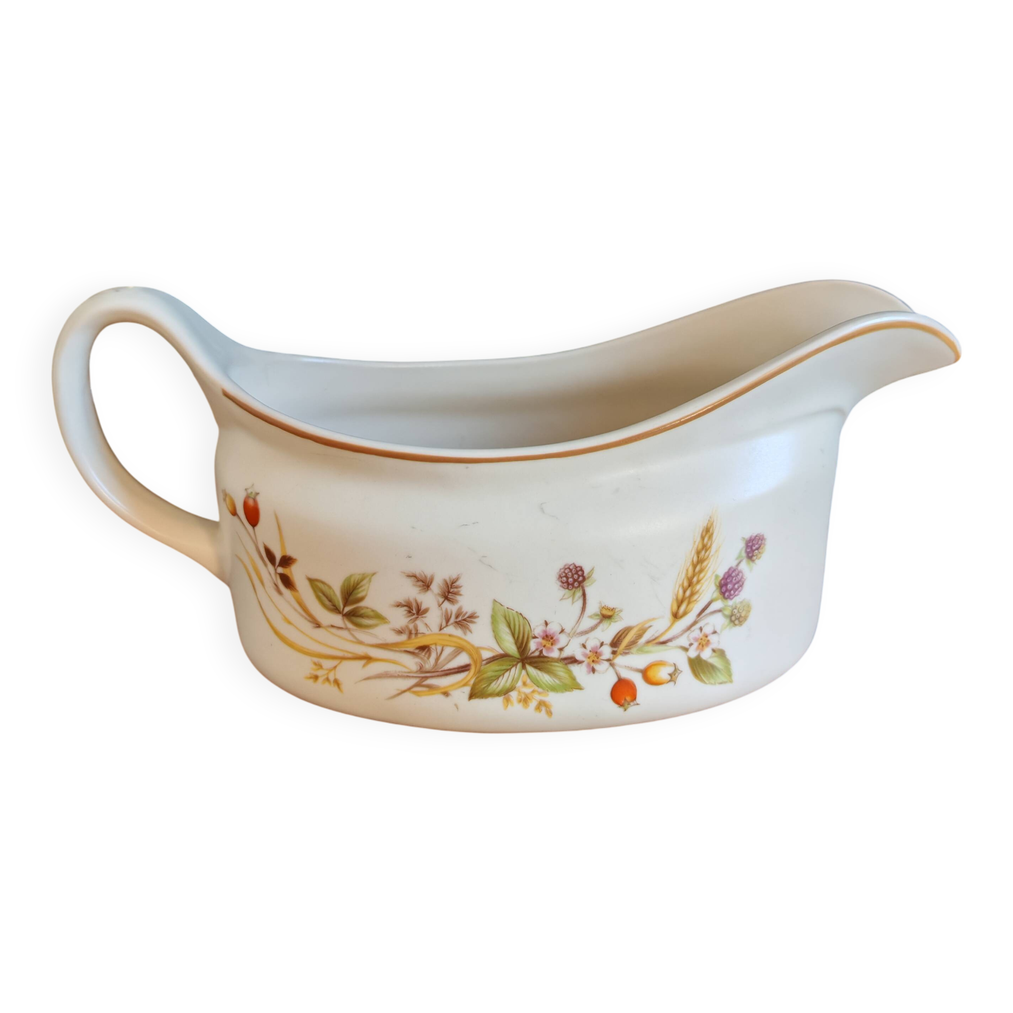 "Harvest 1418" sauceboat in English porcelain