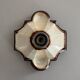 Pair of brown and cream ceramic wall lights by PAN Leuchten, 1970 Germany