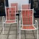4 mid century modern garden chairs