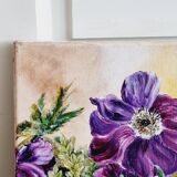 Oil on canvas flower garden