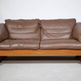 Teak Solid Wood Leather Danish Design by Mikael Laursen, 1970s
