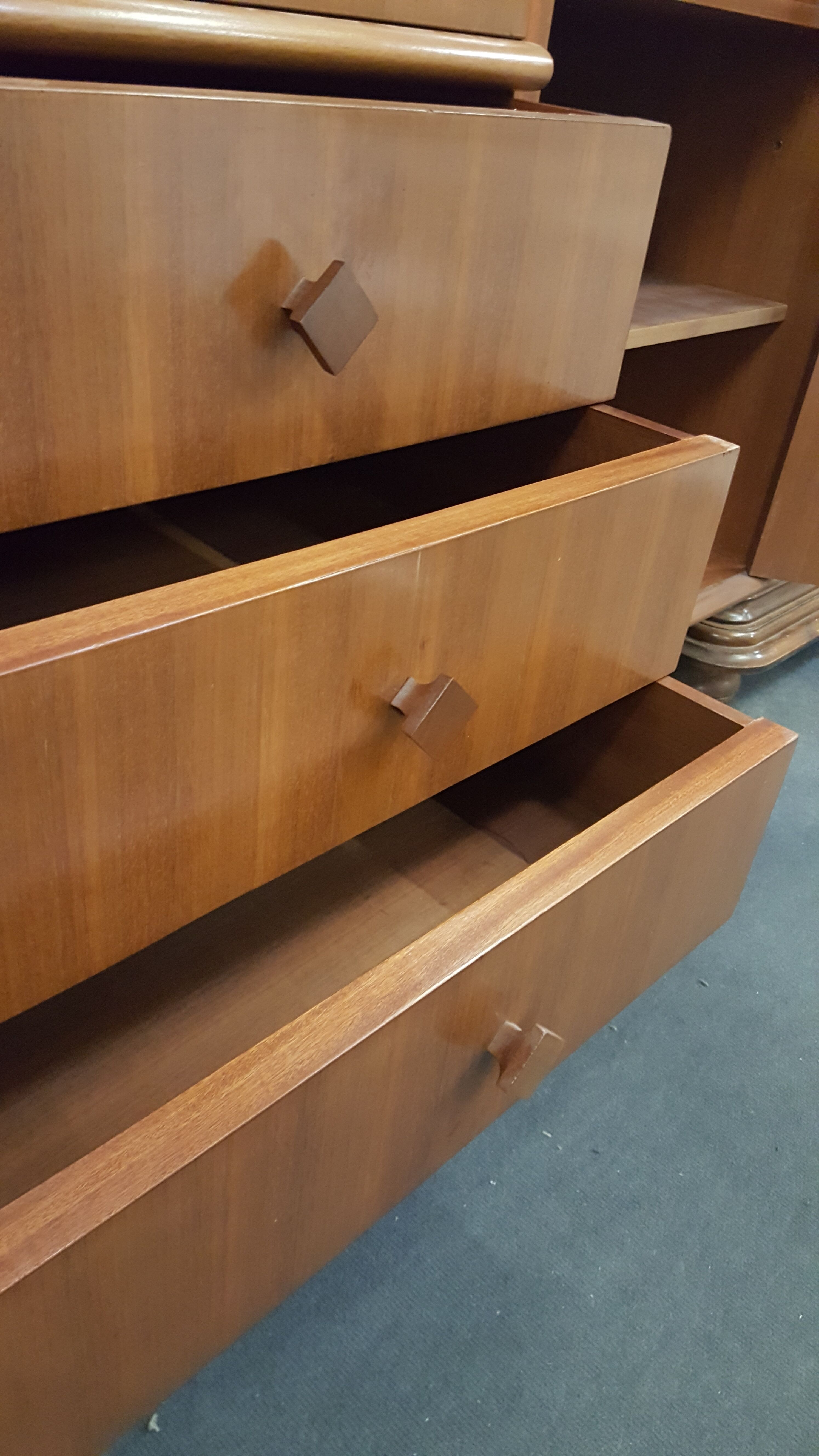 Libary by Gaston Poisson around 1950 teak