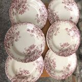 6 plates of Gien
