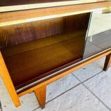Storage unit/Library with sliding glass doors 1960s