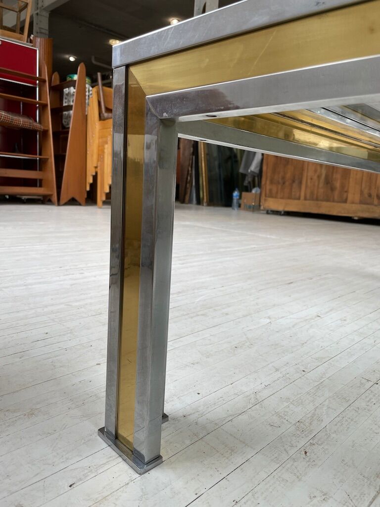 Brass chrome coffee table