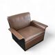 2 x Black shell & brown leather 620 chair programme lounge chair by Dieter Rams for Vitsoe, 1980s, top condition