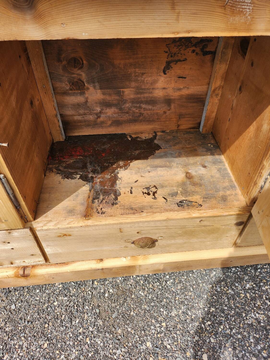 Old trade furniture with 3 drawers and 3 doors