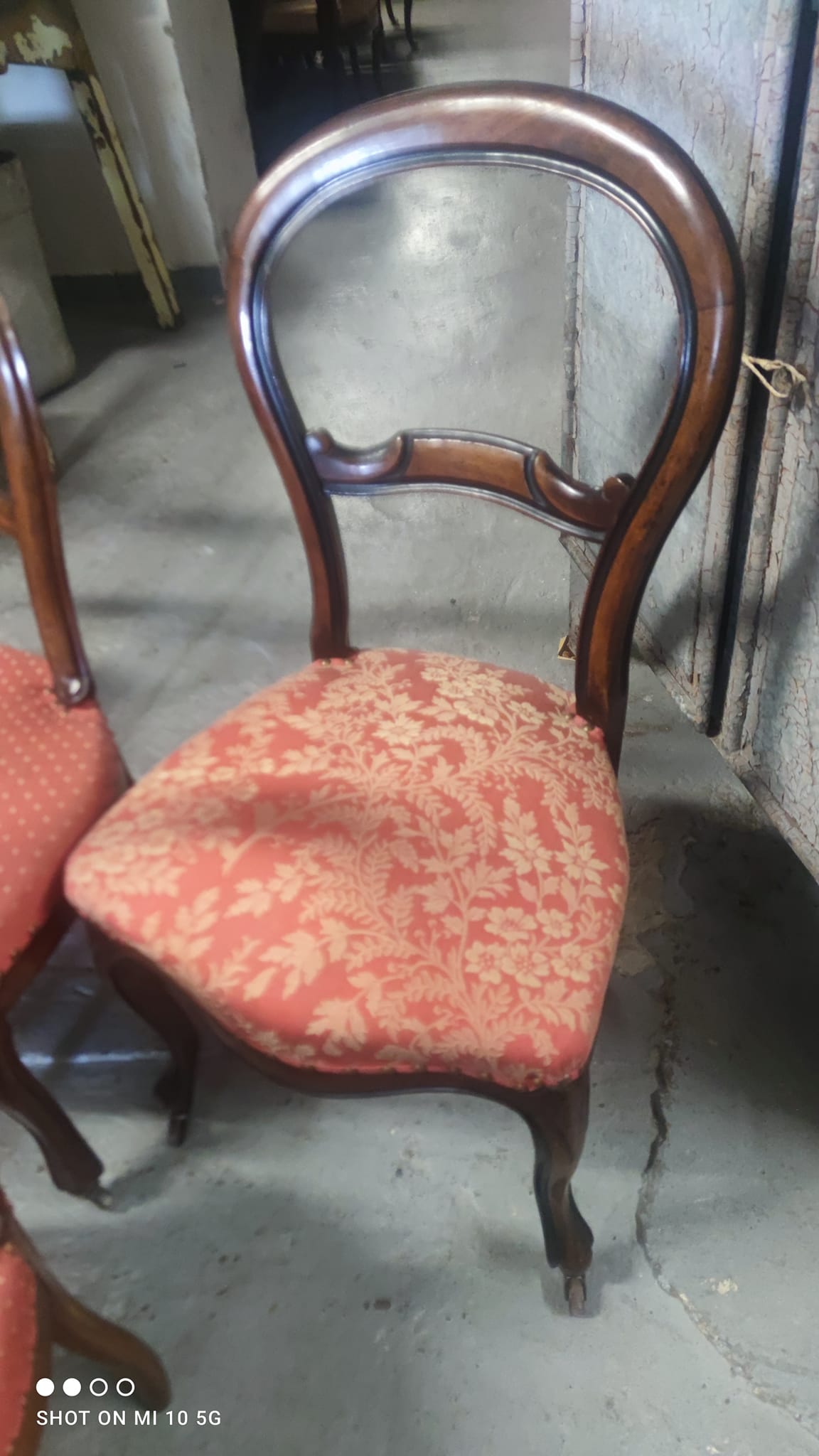 Set of 7 solid walnut chairs circa 1870