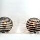 Pair of murano swirl glass table lamps, 1970s
