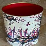 Silkscreened sheet metal paper basket 1960