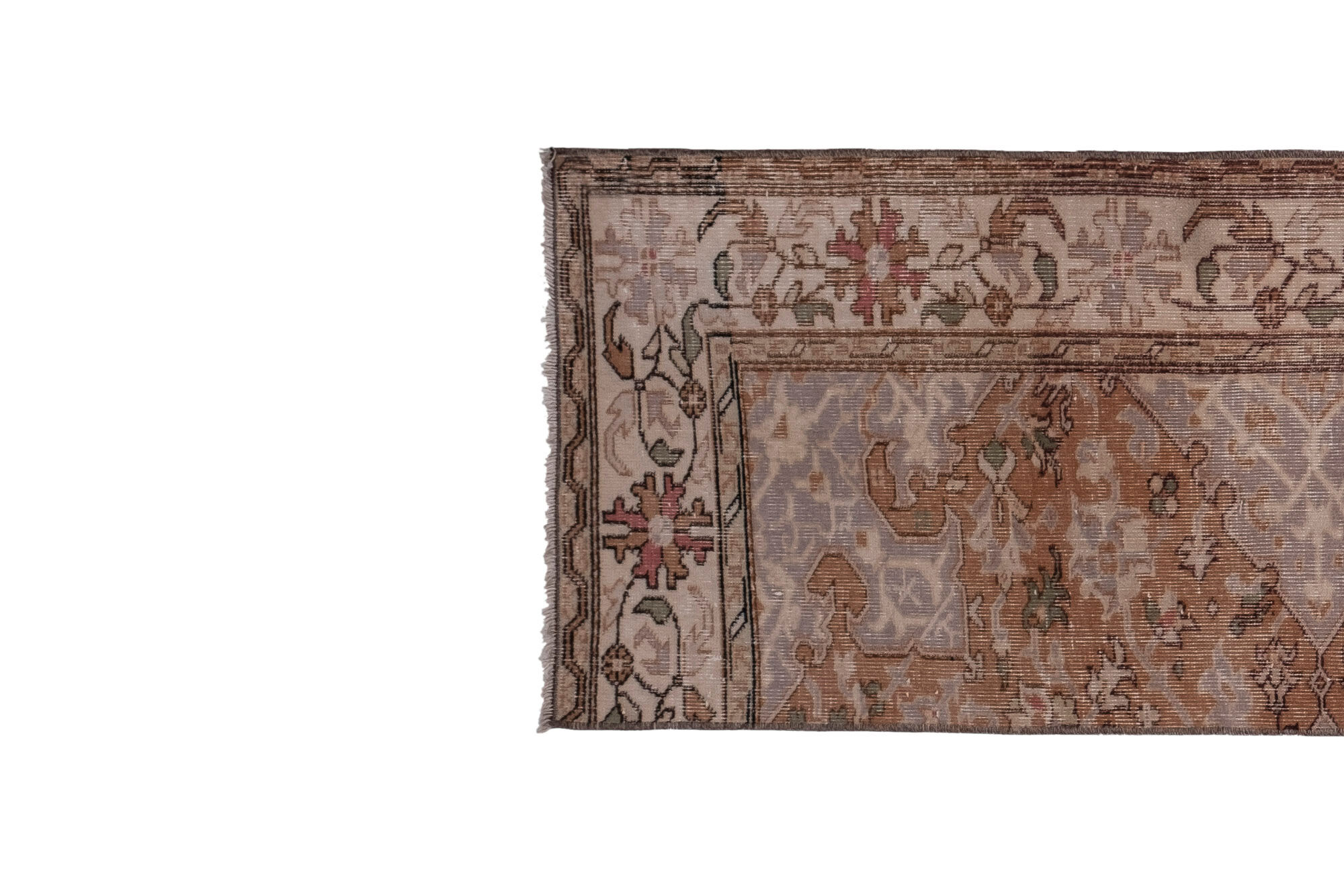 Small Turkish Distressed Runner Rug, 1970s 62 x 300 cm