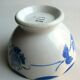 Art Deco bowl, Blue roses and ed edge of blue teeth, signed GIEN model Mona