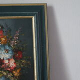 Painting bouquet of flowers oil on canvas