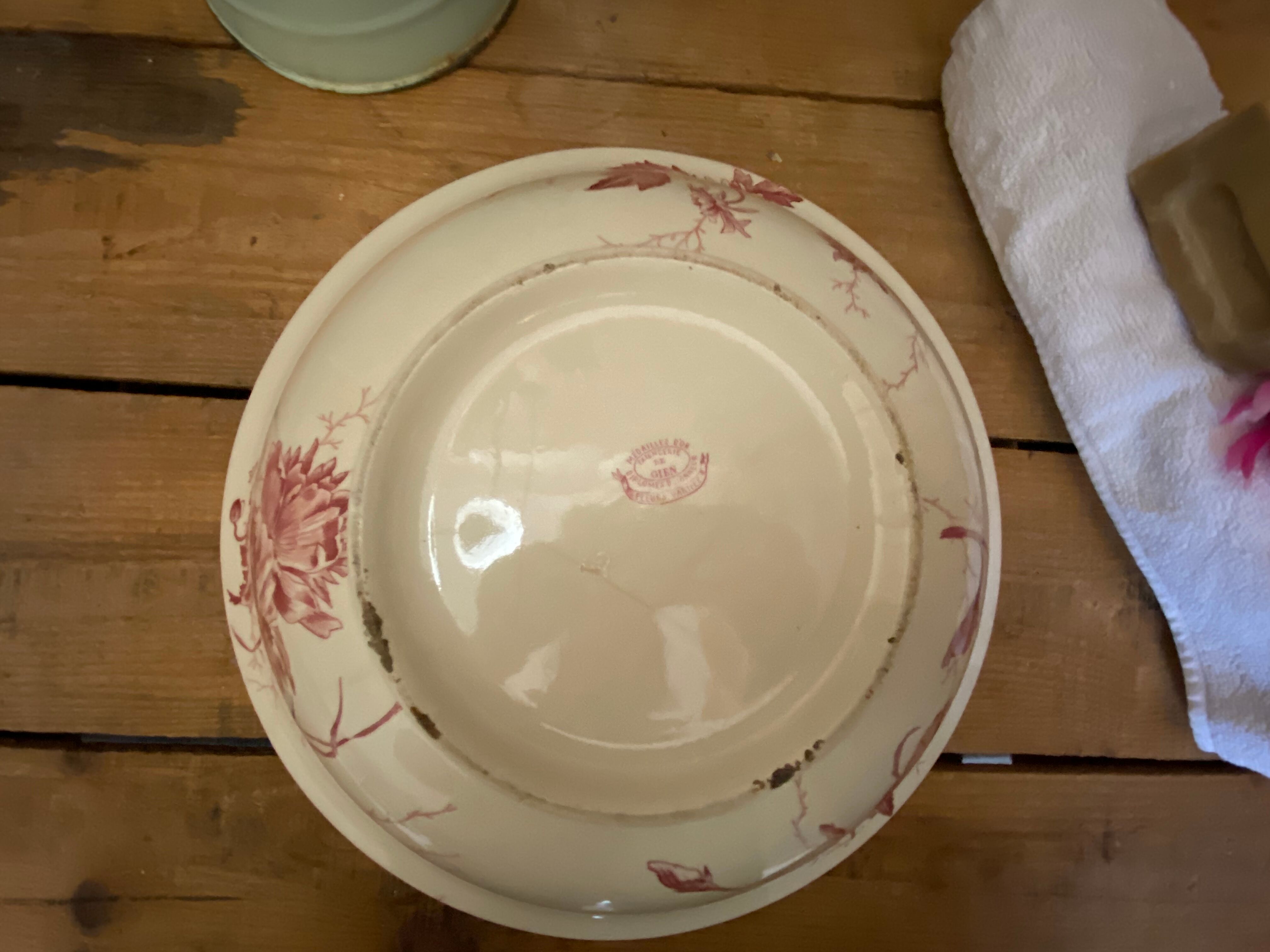 Rare and antique French ironstone Toilet Set (1875)