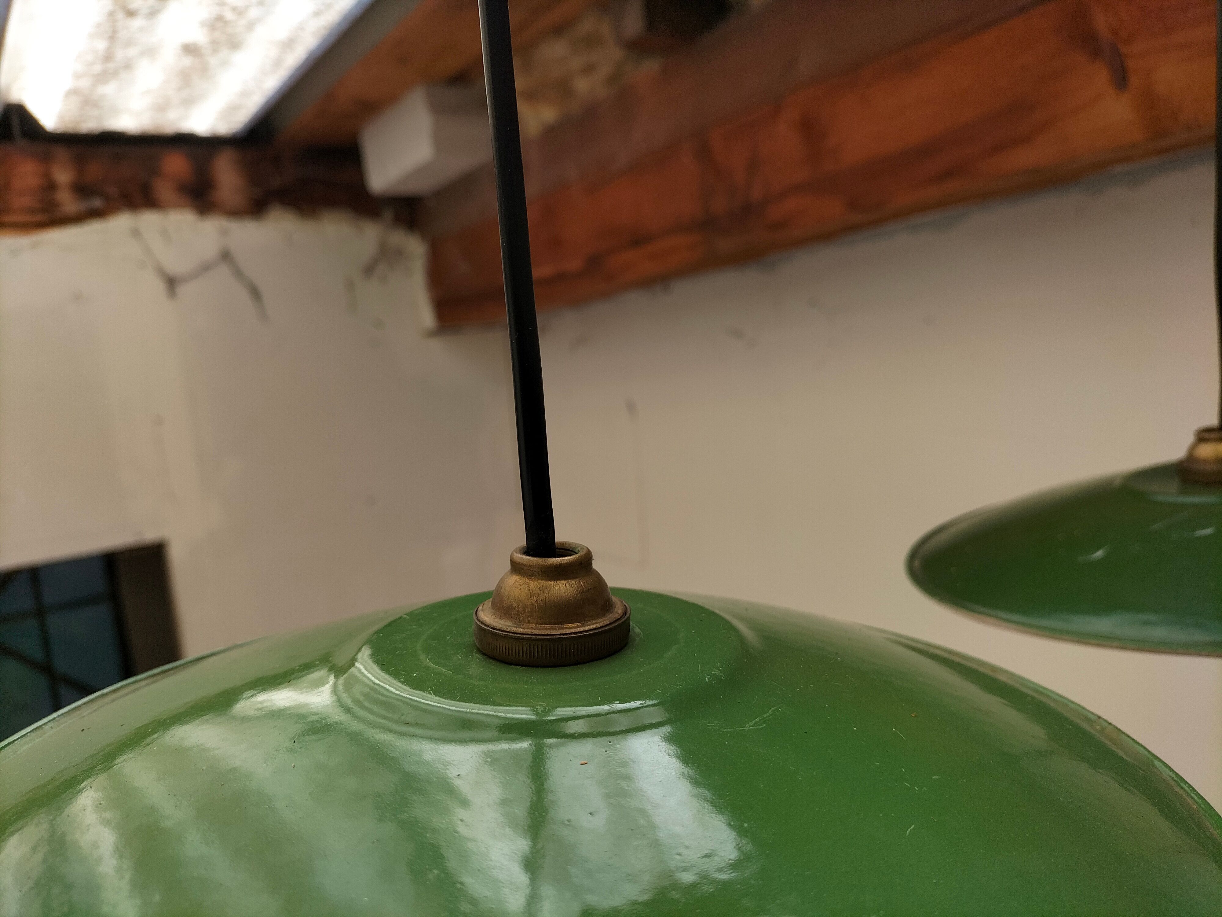 Set of 4 old pendant lamps