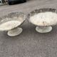 Paire de vasques diabolo jardinieres  planter fibro ciment