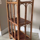 VINTAGE RATTAN BOOKSHELF