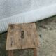 Natural wood stool