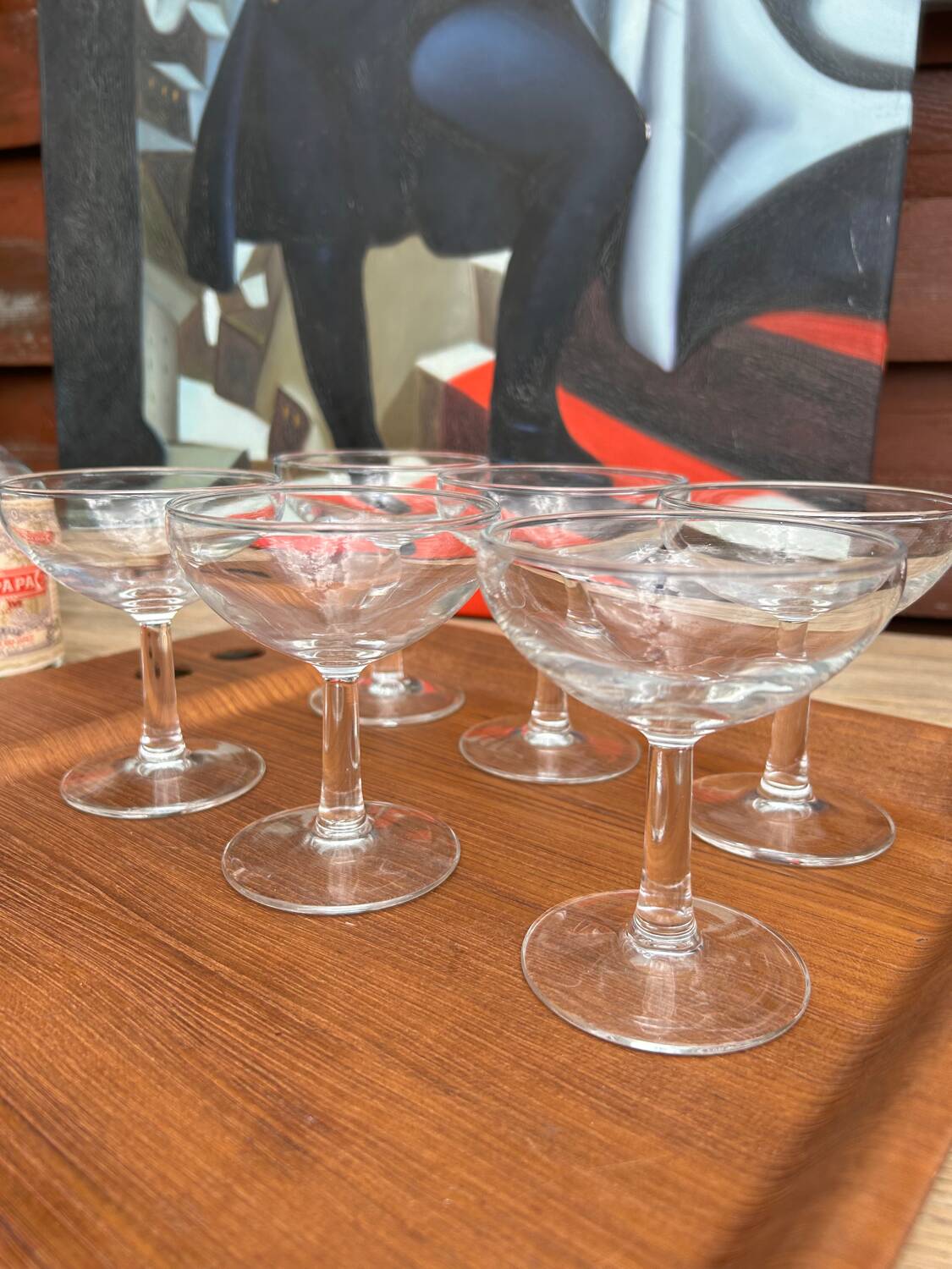 6 champagne glasses France