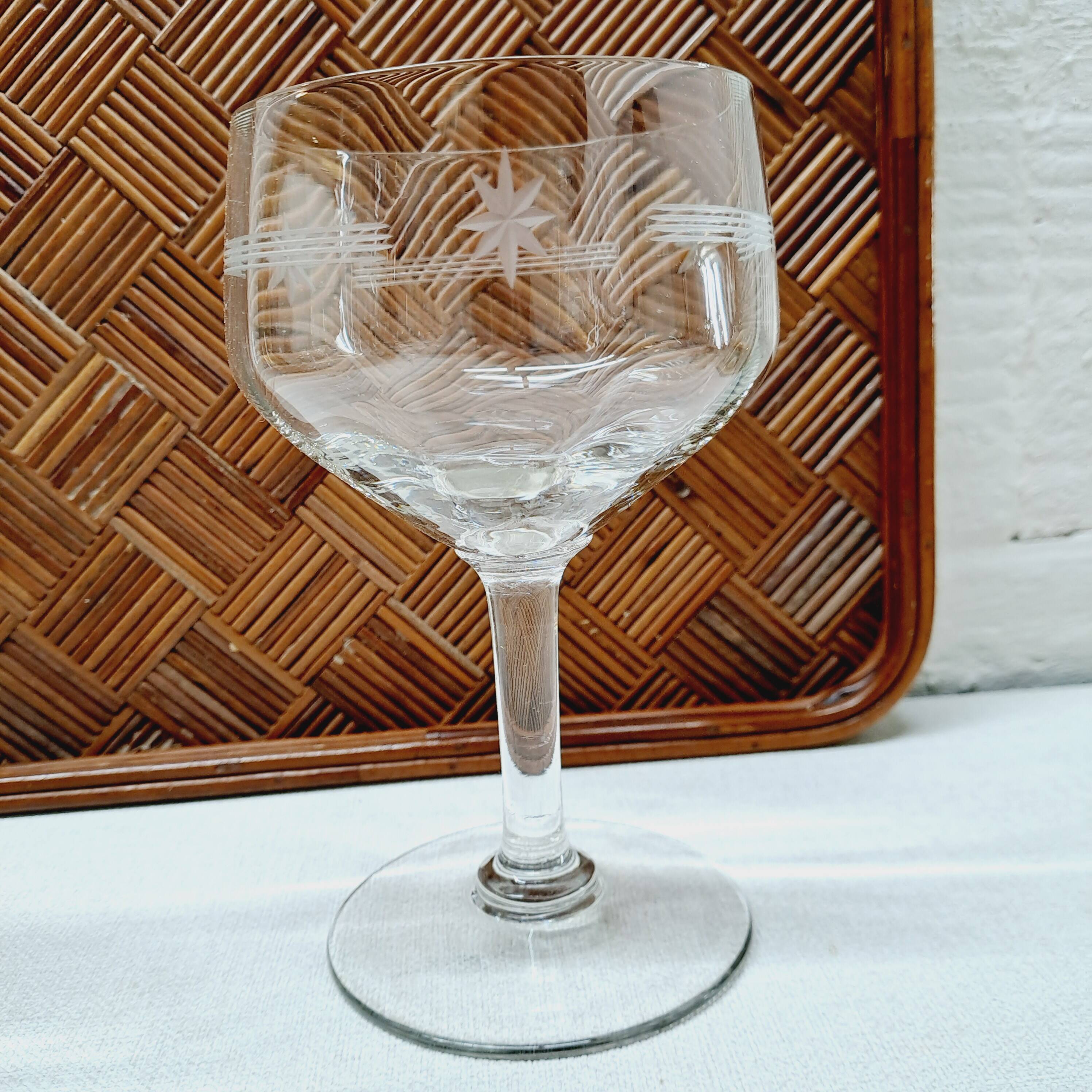 Set of 6 star water glasses