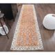 Vintage Turkish Oushak Handmade Wool Cotton Orange Runner 80x318
