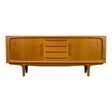 Danish Teak Sideboard with Tambour Doors from CFC Silkeborg, 1970s
