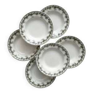 6 assiettes creuses terre