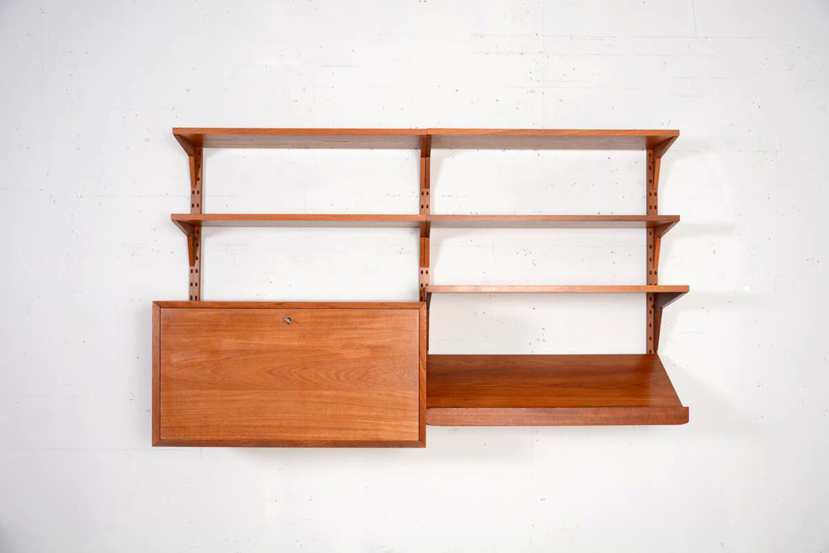 Vintage modular wall system by Poul Cadovius
