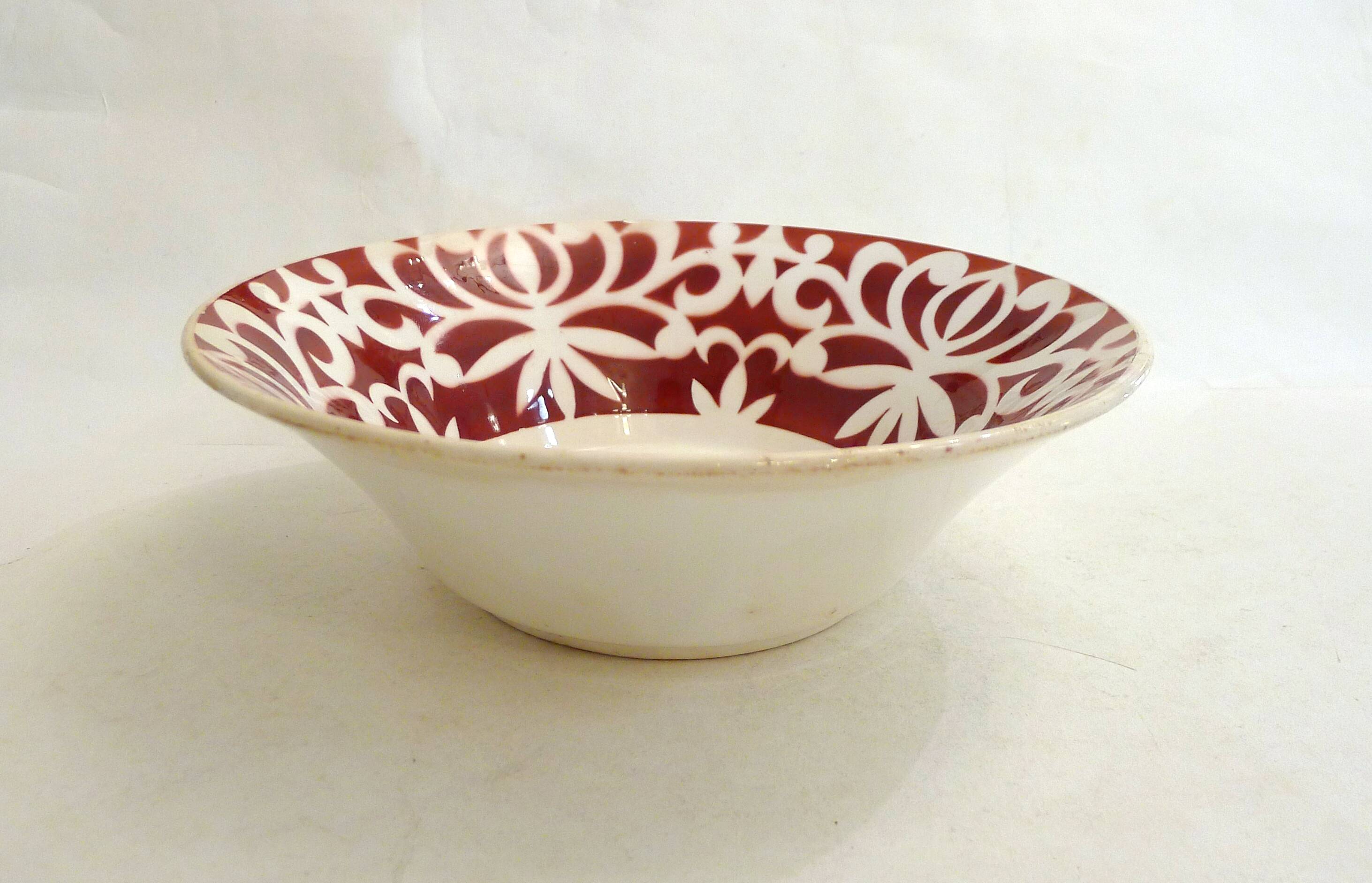 Dish salad bowl Digoin Sarreguemines 1950s