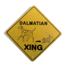 Ancienne plaque xing dalmatien, passage d'animaux