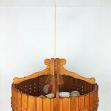 Scandinavian vintage pine suspension 1960