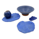 Set of Cobalt blue ceramics "Fond d'Atelier" - N.Lebrun - Belgium 1970s