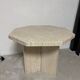 Octagonal travertine side table, 1970