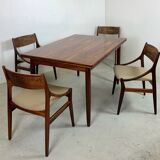 Set table and chairs in palisander