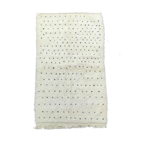 Bohemian rug with black dots 105x175 cm