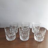 Lot de 6 verres à whisky en cristal