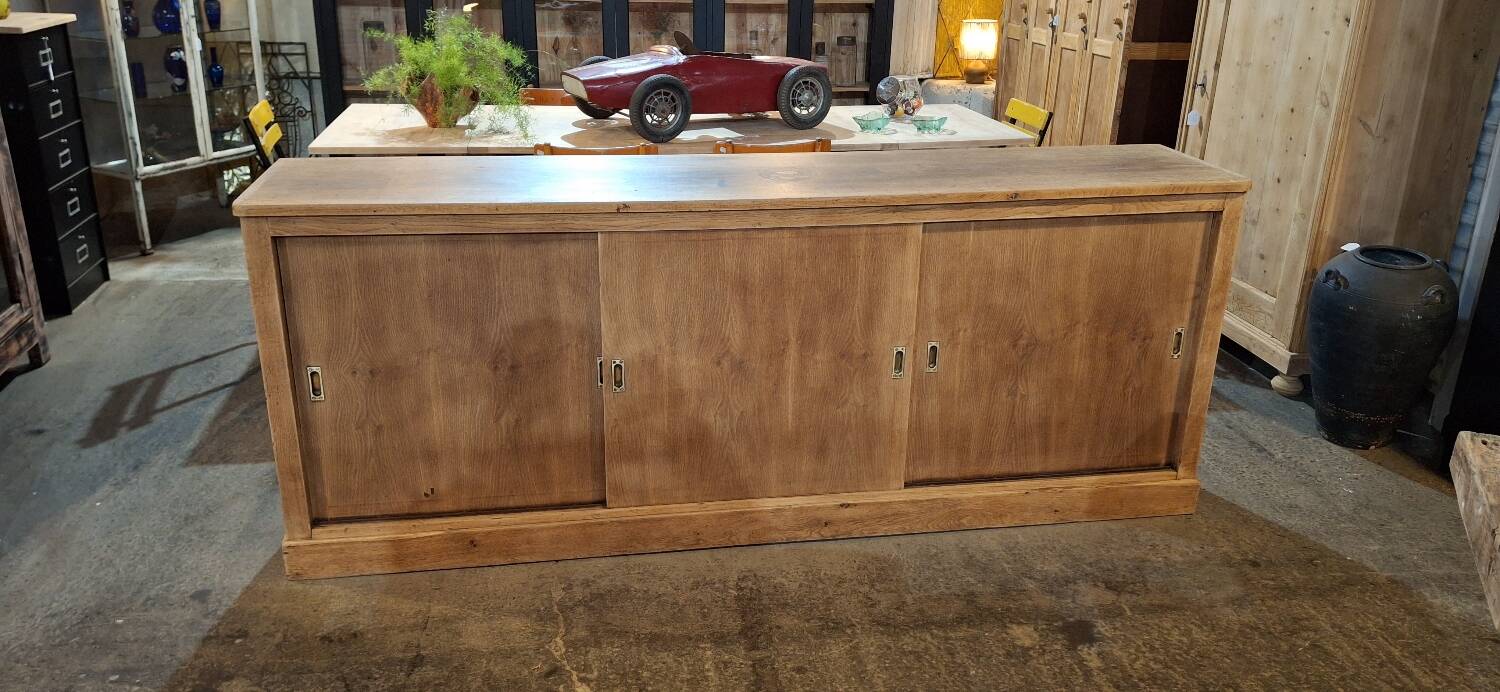 Low sideboard with sliding doors