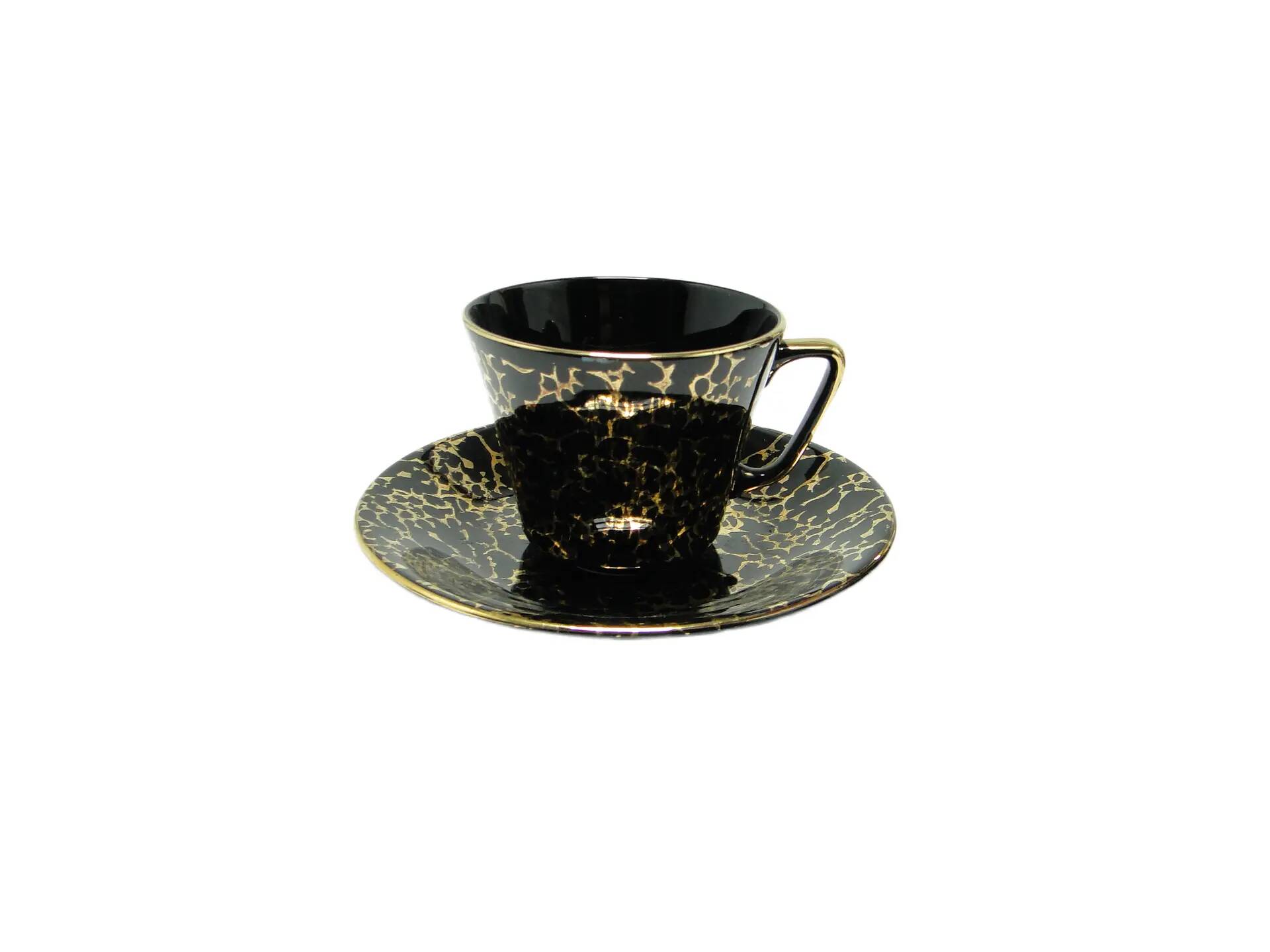 Ensemble tasse et soucoupe Ira, moderne du milieu du siècle, porcelaine, Chodzież, Pologne, années 1970.