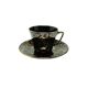 Ensemble tasse et soucoupe Ira, moderne du milieu du siècle, porcelaine, Chodzież, Pologne, années 1970.