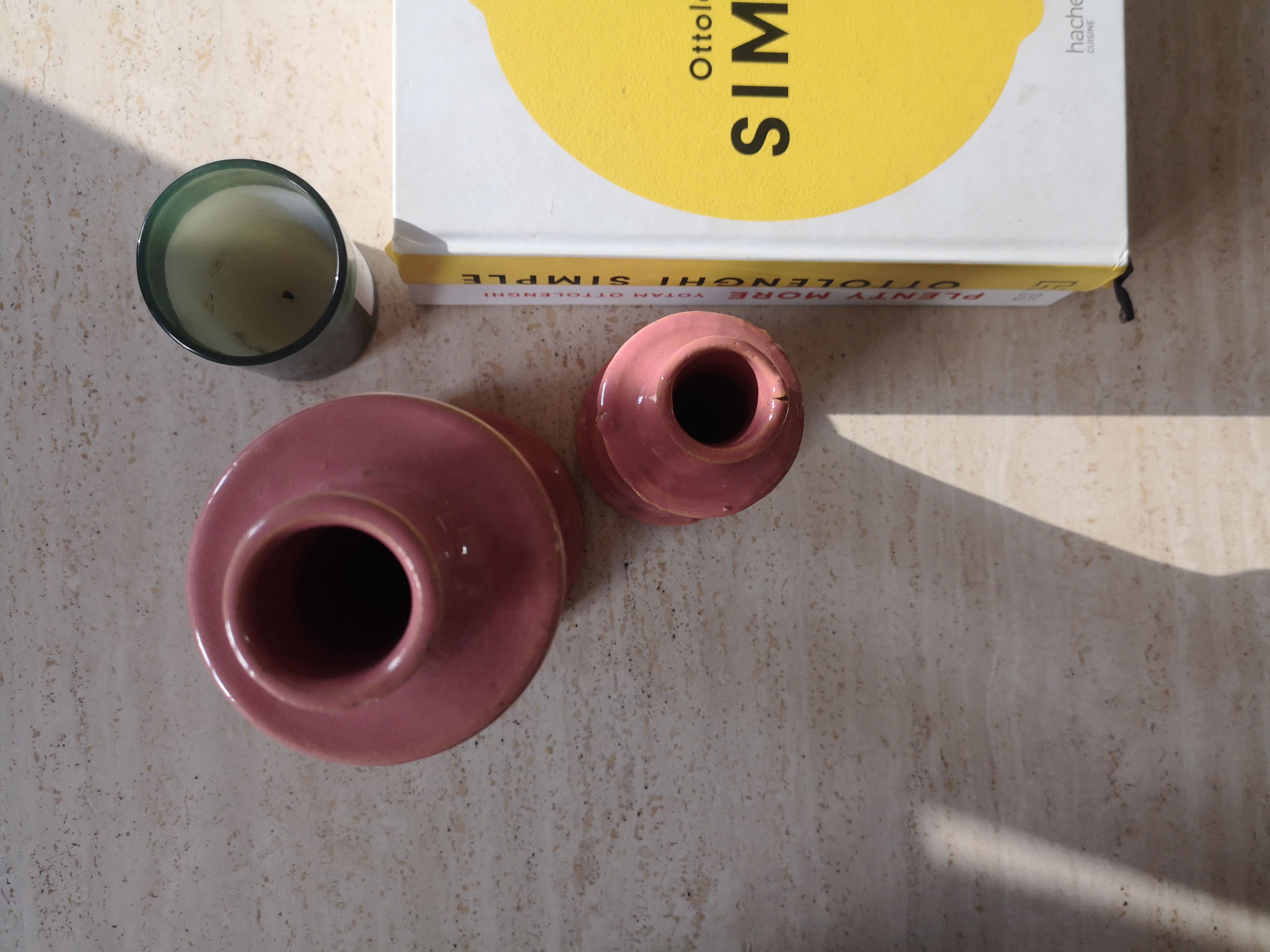 Set of 2 ceramic candle holders tamegroute