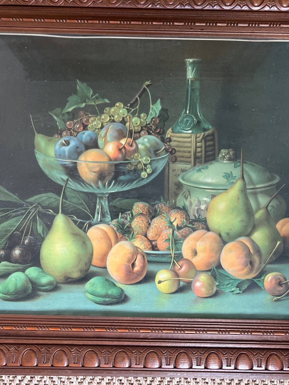 Antique Painting Still Life with Fruits by Giuseppe Falchetti in ...