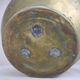 large old brass flower pot, gilded shabby decor, old brass flowers pot