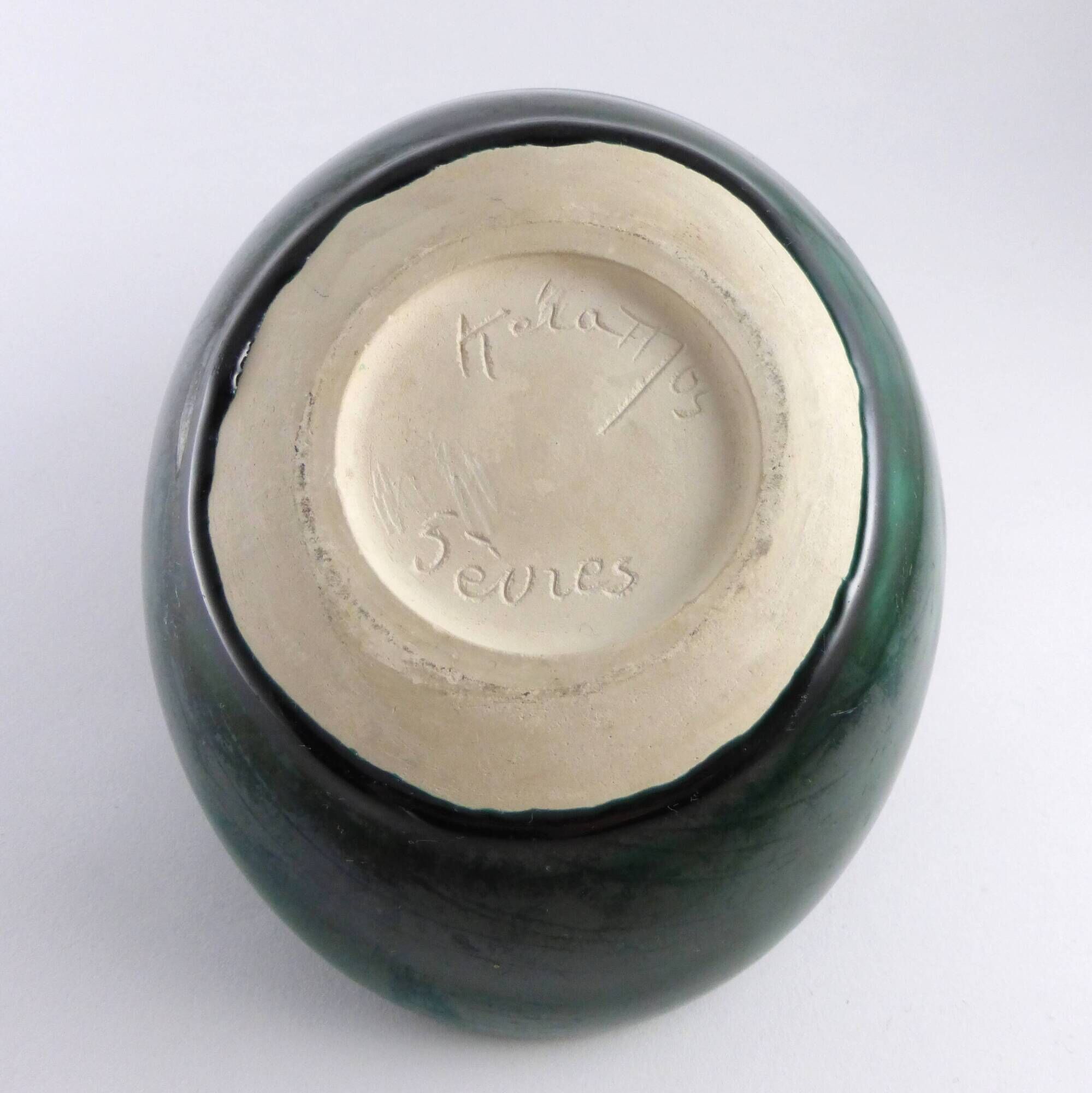 Paire de coupe vide-poche Kéramos de René Hénon vers 1950