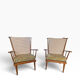 Paire Fauteuils Bauman éventail claire