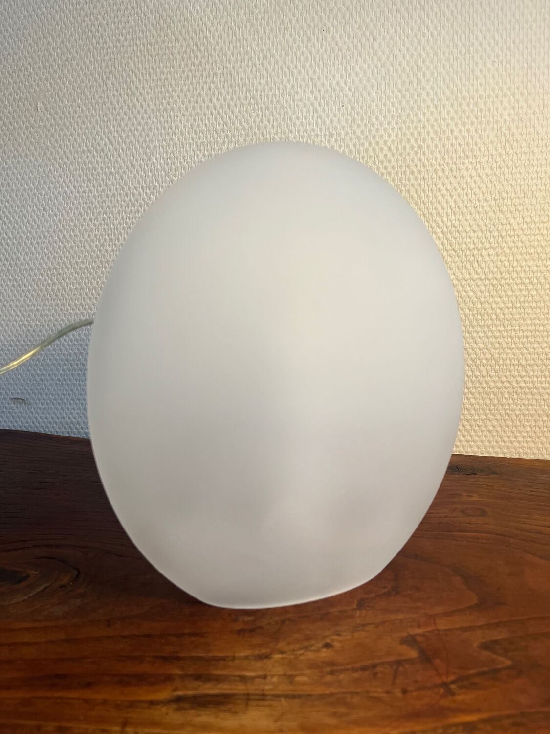 Frosted glass table lamp from the 90s, habitat