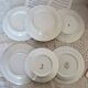 6 mismatched vintage flat plates - Laura set