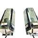 Pair of Veca wall lights in glass and chrome, Italy 1960