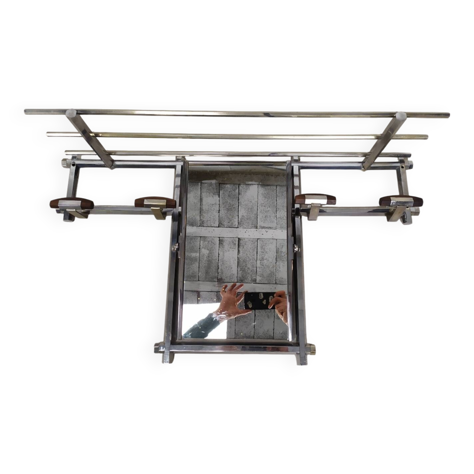 Art Deco chrome coat rack